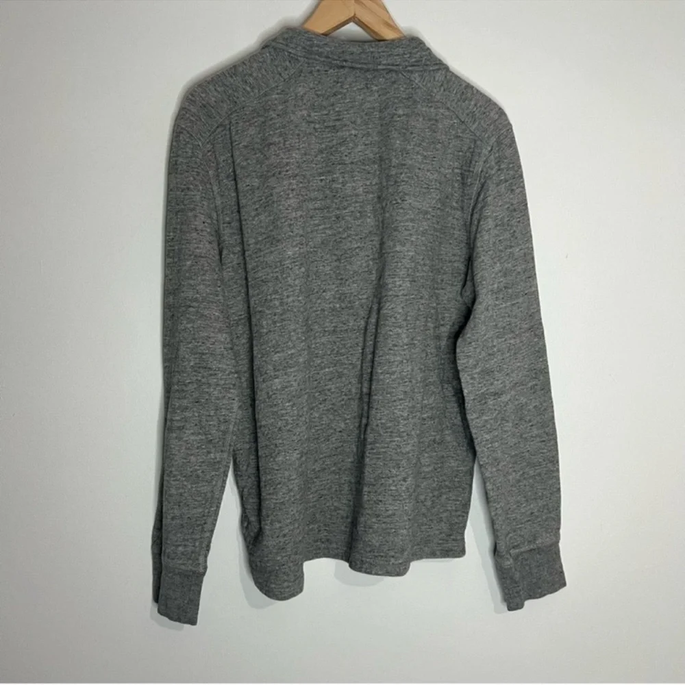 J. Crew Heathered Gray 1/4 Zip Pullover Sweater Large